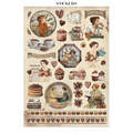 Set aus Junk Journal-Papieren, Aufklebern und Elementen - Coffee & Chocolate - Stamperia 