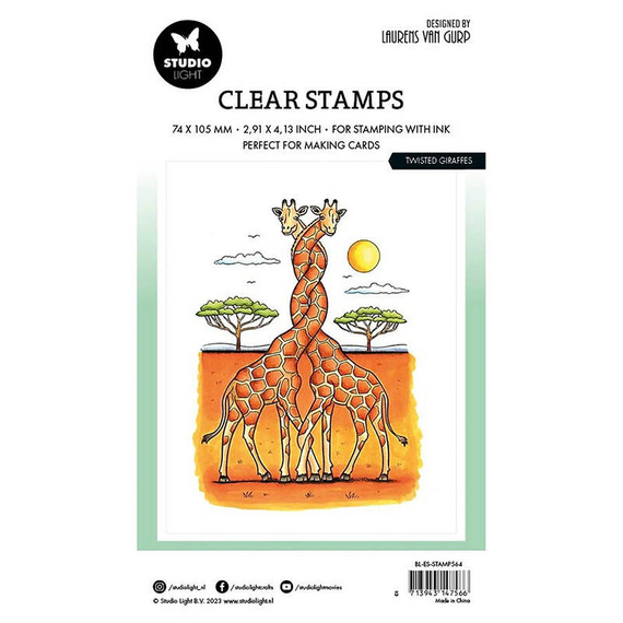 STUDIOLIGHT - Transparenter Stempel - Twisted giraffes, Verdrehte Giraffen  