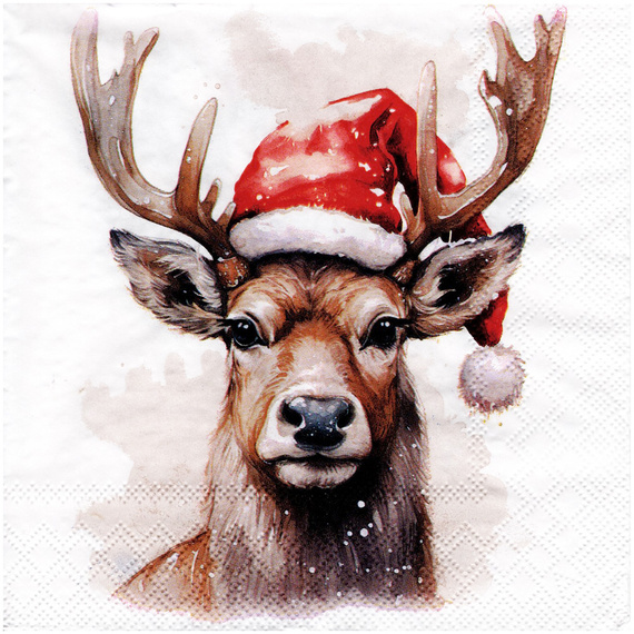 Set von Weihnachts-Decoupage-Servietten 33x33cm - 10Stück 