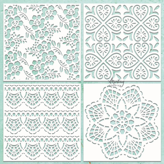 MINTAY Chippies - Dekorpappe Die Cut Chipboard Dekoration Ornament - Pattern 2