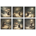 Reispapier-Set - Winterwald, Winternacht, Maus - RSM208 - Itd Collection