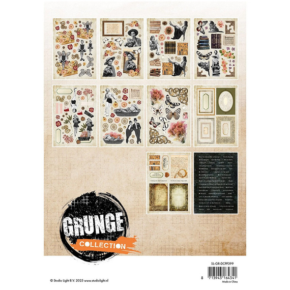 STUDIO LIGHT Scrapbooking-Papier Set A5 mit Elementen - Christmas Blush