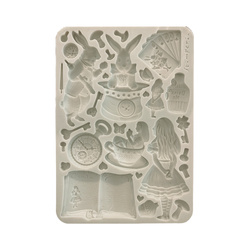 Silikonform Mold Gießen Mould - Alice in Christmas - Stamperia