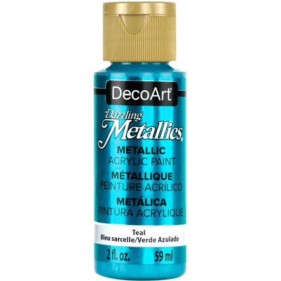 DECOART Dazzling Metallics Acrylic Paint, Acrylfarbe - Teal 59 ml