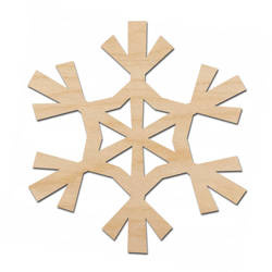 Anhänger aus Holz - Schneeflocke - Dekor