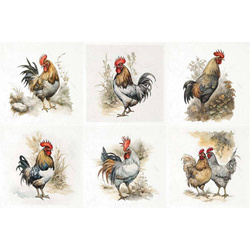 Reispapier-Set - ITD - RSM112 Hähne