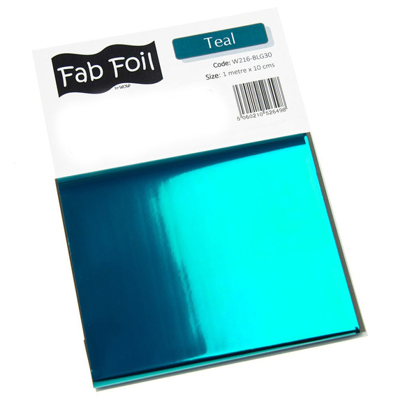 WOW Metallic Transfer Folie für Scrapbooking Decoupage 1mx10.1cm, Teal - Meeresfarbe