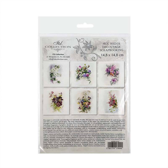 ITD Reispapier Decoupage SET Bastelpapier, idyllische ländliche Aussicht RSM071