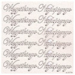 SCRAPINIEC Dekorpappe Die Cut Chipboard Dekoration Ornament, Wszystkiego Najlepszego
