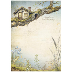 Reispapier Decoupage Bastelpapier A4 - Stamperia - Hidden Grove Baumhaus