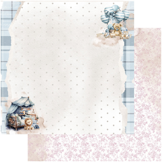 ALCHEMY OF ART Set 30x30cm Scrapbooking Papier,  In shades of blue