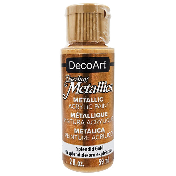 DECOART Dazzling Metallics Acrylic Paint, Acrylfarbe - Splendid Gold 59 ml