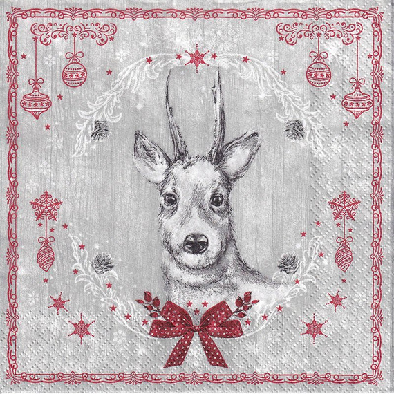 Serwetka 33x33cm - Xmas Vintage Decors