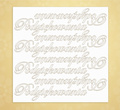 SCRAPINIEC Dekorpappe Die Cut Chipboard Dekoration Ornament, Podziękowania