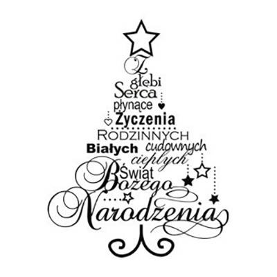 AGATERIA - Transparent Stempel Motivstempel - Z głębi serca płynące... - Untertitel PL Christbaum