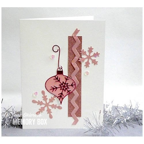 MEMORY BOX Stanzformen Set Stanzschablone Scrapbooking Die Cut,Stitched Piccolo Snowflakes Schneeflocken