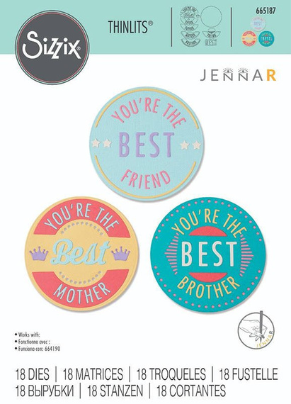 SIZZIX Stanzform Präge Stanzschablone Cutting Die, You're The Best 665187