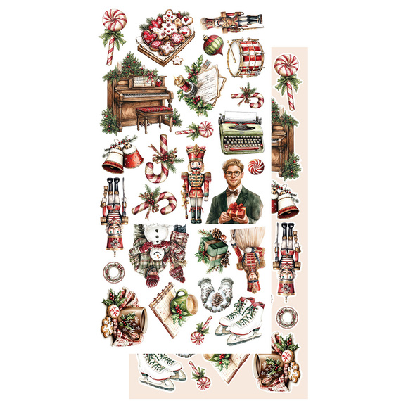 ALCHEMY OF ART 15x30cm doppelseitig Scrapbooking Papier 250g,- Wonderful Christmas Time Weihnachten