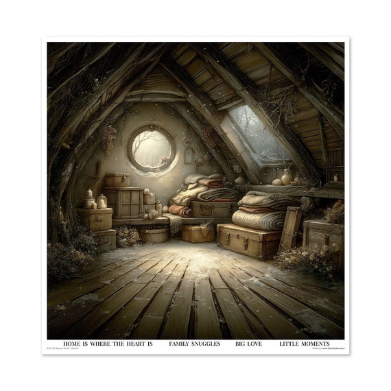 ITD COLLECTION Scrapbooking Papier Set 30x30 cm - Mouse World - Interior