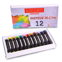 LOVEART Ölpastellkreide Öl Pastell Ölkreide Kreide für Künstler 12 Farben