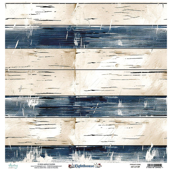 MINTAY 30x30cm doppelseitig Scrapbooking Papier mit Elementen - Lighthouse