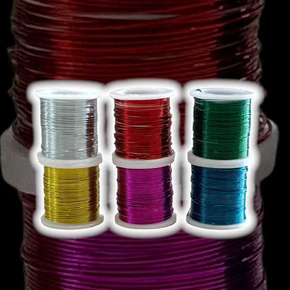 Floristendraht-Set 6 Farben - 0,3 mm - 6 x 3,6 m