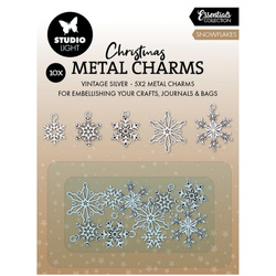 Metall-Anhänger - Metal Charms - Schneeflocken - Studio Light 