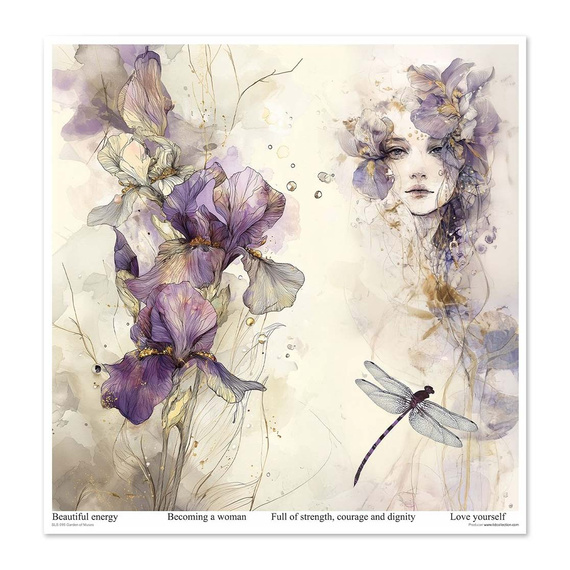 ITD COLLECTION Scrapbooking Papier Set 30x30 cm - Garden of Muses