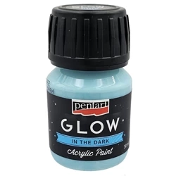PENTART Leuchte im Dunkeln Acrylfarbe Glow in the dark blau 30 ml