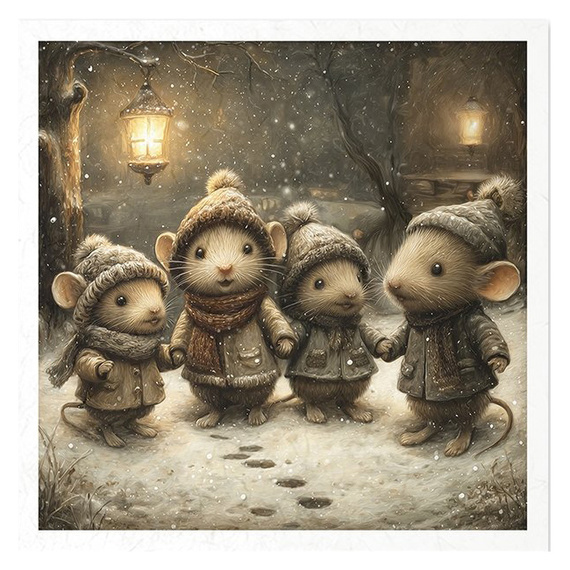 Reispapier-Set - Wintergeschichte, Märchen, Mäuse - RSM207 - Itd Collection