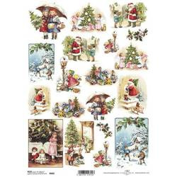 ITD Reispapier Decoupage Bastelpapier Serviettentechnik-R602 Weihnachten
