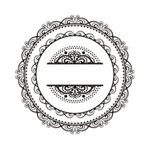 AGATERIA - Transparent Stempel Motivstempel Clear Stamp - Rosette 3 für Inschriften Satz von 3 Briefmarken