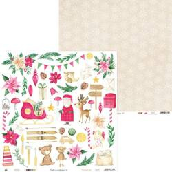 P13 30,5x30,5cm doppelseitig Scrapbooking Paper Designpapier 240g, Santa's workshop 07