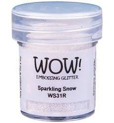 WOW! Embossingpulver mit Glitzer Embossingpuder Einbrennpulver 15ml, Sparkling Snow WS31R