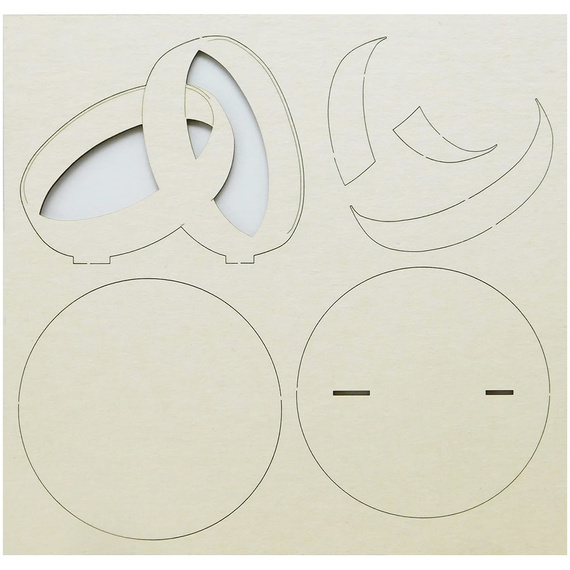 Dekorpappe Die Cut Chipboard Dekoration 3d Ringe - Kreatywna Pracownia