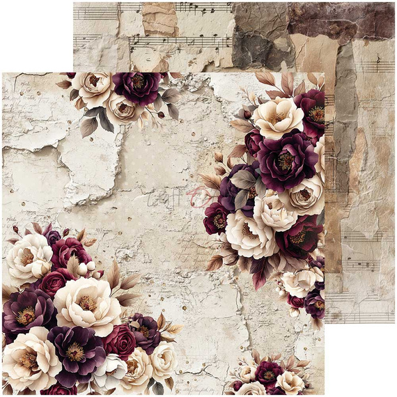 Scrapbooking Papier Set 20x20 - Craft o'clock - Plum & Caramel mix