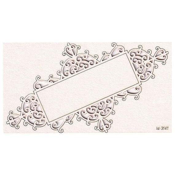 Dekorpappe Die Cut Chipboard Rahmen / Schild 01 - Idea d'oro - SCRAPINIECrapiniec
