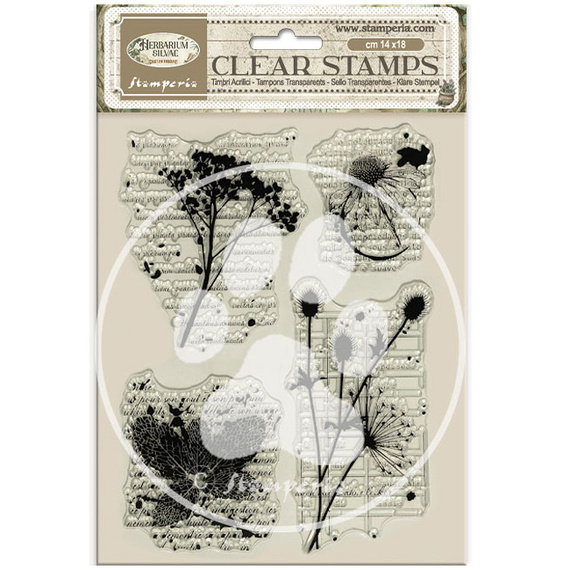 Transparenter Stempel - Herbarium Silvae botanist - Stamperia