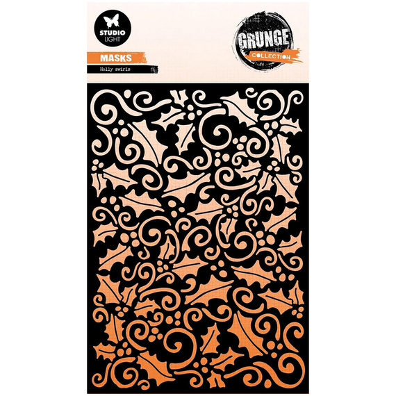 STUDIOLIGHT Mixed Media Schablone STENCIL für Decoupage Scrapbooking - Holly swirl