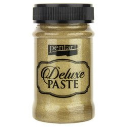 PENTART Deluxe PASTE Effektpaste, Basteln, für Schablonen Champagner 100 ml