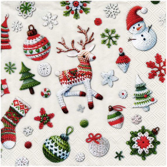 Serviettentechnik Motivserviette - 1 Stück - Decoupage Serviette 33x33 cm - Christmas handcrafts