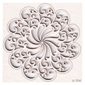 SCRAPINIEC Dekorpappe Die Cut Chipboard Dekoration Ornament, Spitze Rosette 3546