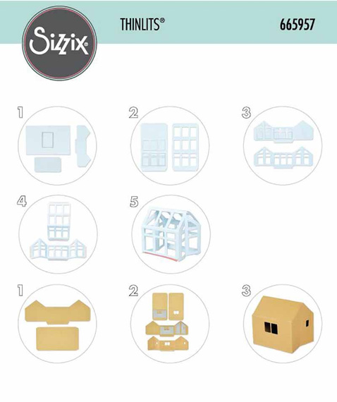 SIZZIX Stanzform Präge Stanzschablone Cutting Die, Pop-Up Garden Gewächshaus