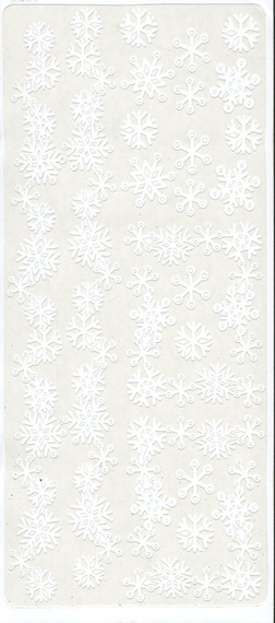 Dekorativer Aufkleber - Schneeflocken - weiß 1876B
