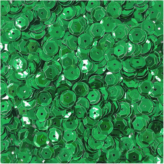 LOVEART SEQUINS für Handwerk Runde Lose metallic Pailletten 9mm/15g, grün