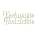 Dekorpappe Die Cut Chipboard Dekoration inschrift Liebe Eltern - Kreatywna Pracownia