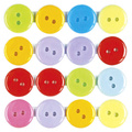 Selbstklebende Knöpfe 12mm - 66 Stück