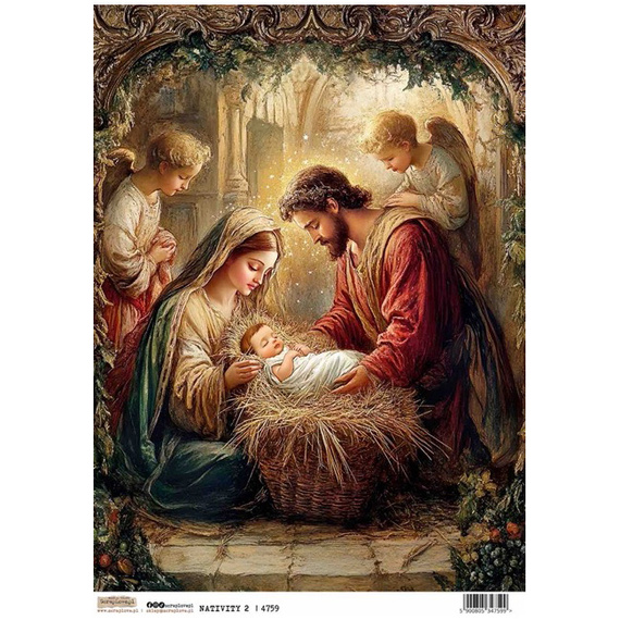 Reispapier A4 - ScrapLove - Nativity 2 - Weihnachten 