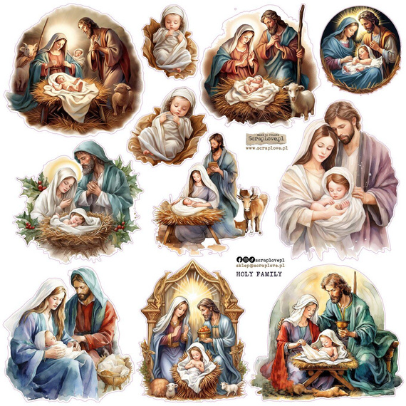 AUFKLEBER - ScrapLove - Heilige Familie