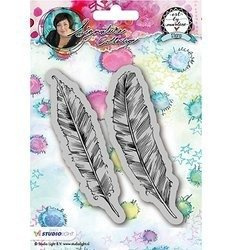 STUDIOLIGHT - Gummistempel - Art By Marlene, Federn